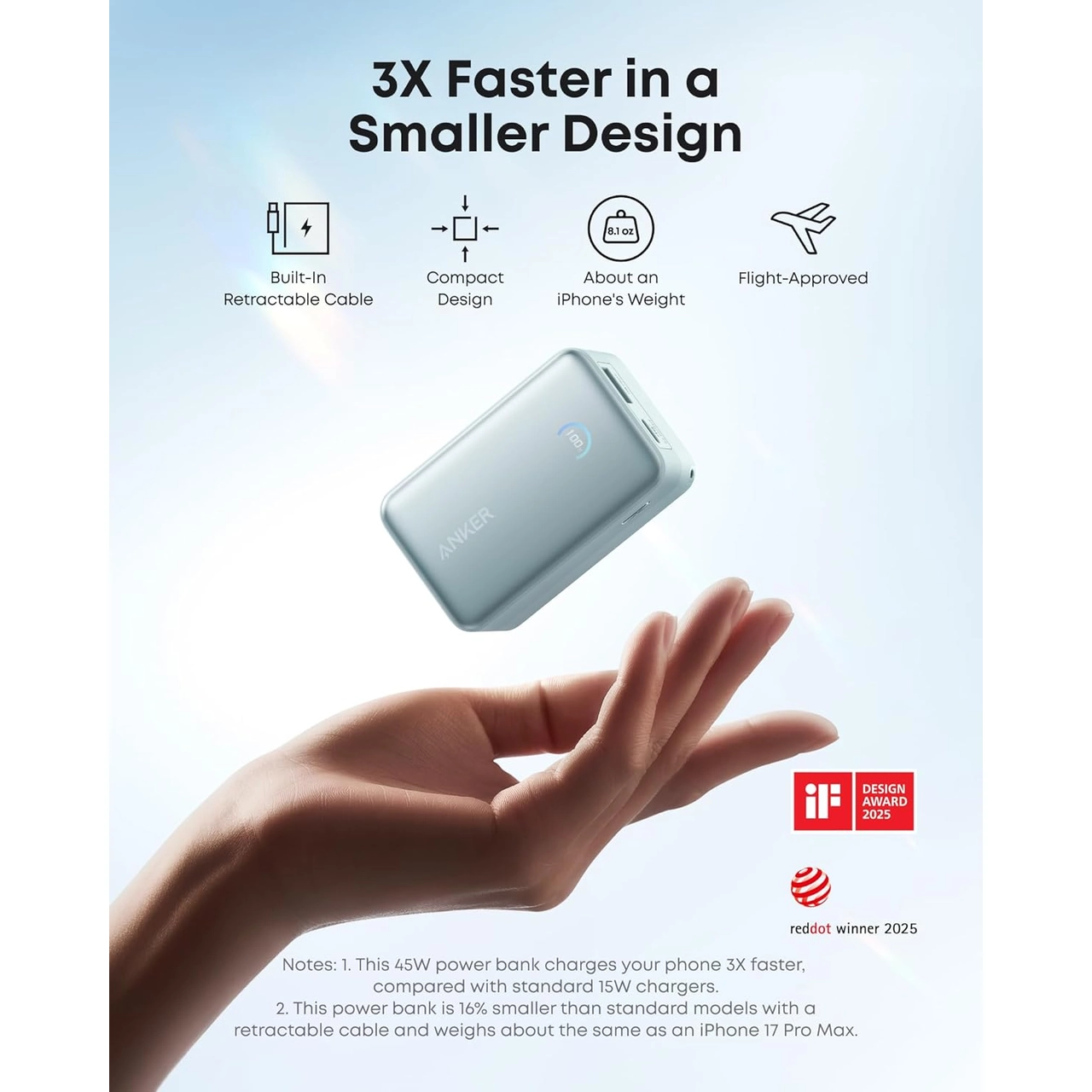 پاوربانک فست شارژ Anker 10000mAh مدل A1638H61 45W - سبز (گارانتی 18ماهه حافظه طلایی ایستا)